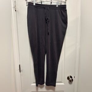 JJill Pure Jill Sand-Washed pique tapered pants Petite‎ medium gray EUC